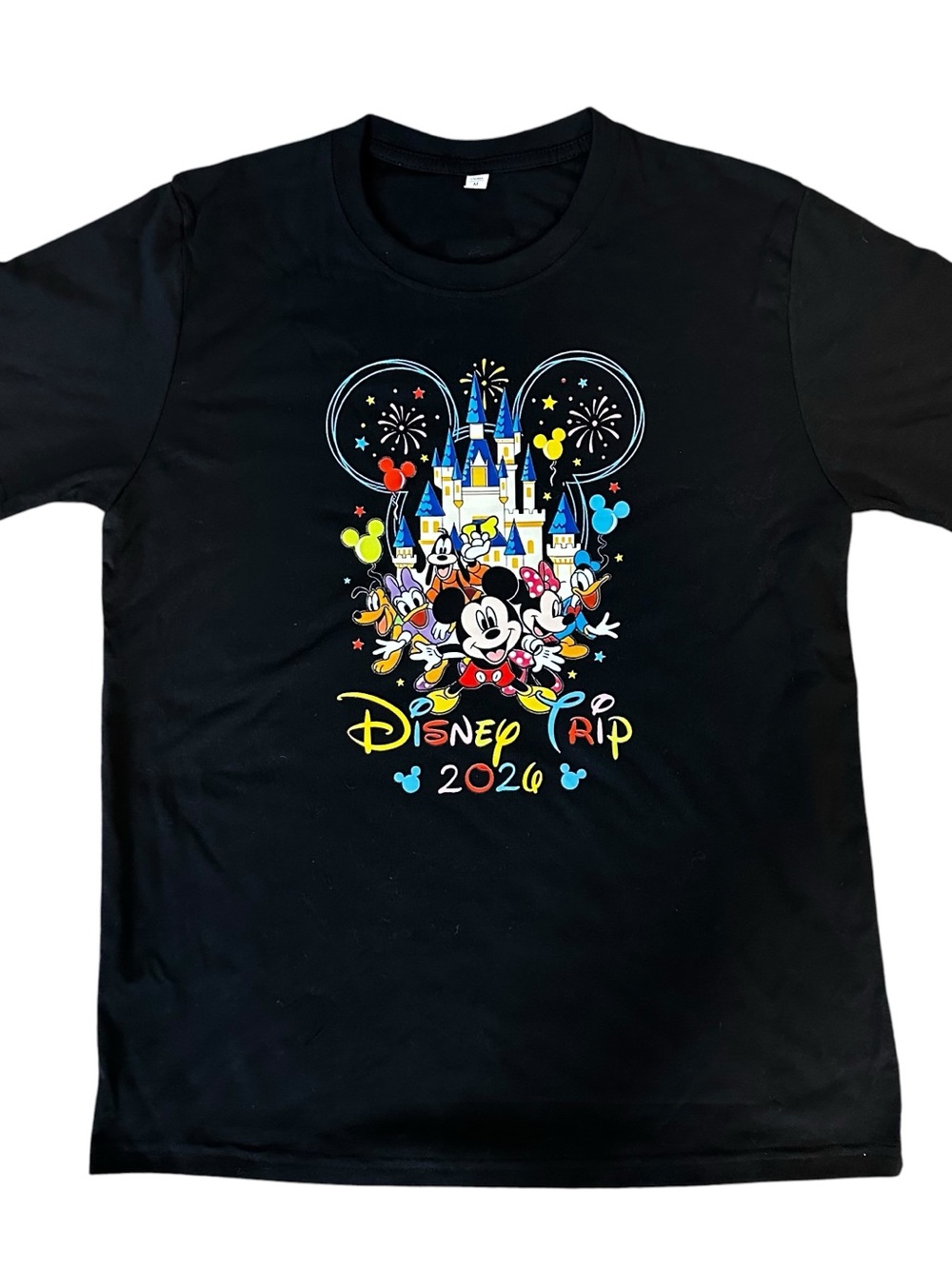 Disney Family Trip 2026 Tee T-shirt Black M NEW